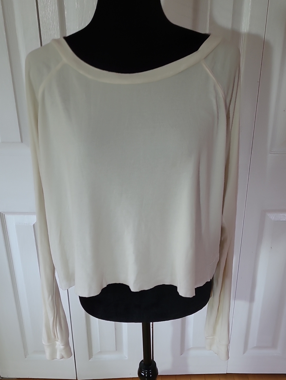 Wildfox Cream Lightweight Long-Sleeve Tee